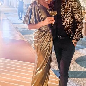 Sugarlips Metallic One-Shoulder Dress